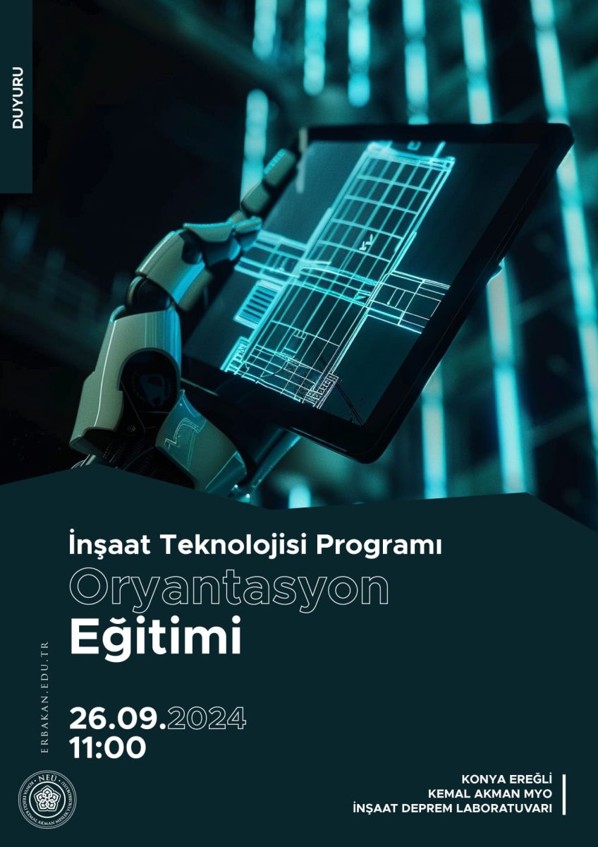 İnşaat Teknolojisi Programı Oryantasyon Eğitimi